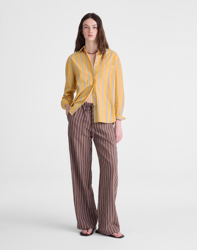 Pull-On Pants BROWN PERI TWIN STRIPE