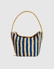 The Signature Woven Shoulder Bag RETRO BLUE STRIPE MULTI