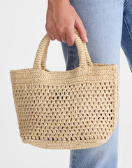 The Straw Mini Tote NATURAL