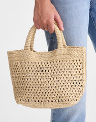 The Straw Mini Tote NATURAL