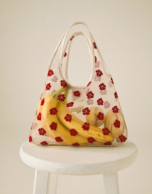 Floral-Embroidered Mini Shopper Bag FLORAL MULTI