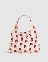 Floral-Embroidered Mini Shopper Bag FLORAL MULTI