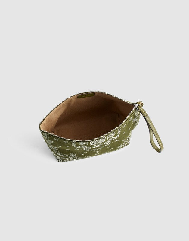Bandana-Print Zip Pouch CLASSIC OLIVE