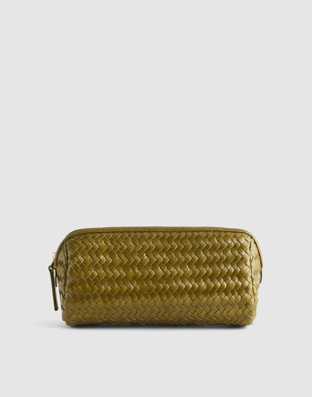 The Signature Woven Zip Pouch CLASSIC OLIVE