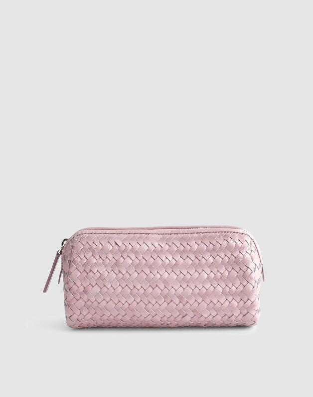 The Signature Woven Zip Pouch MARBLE LILAC