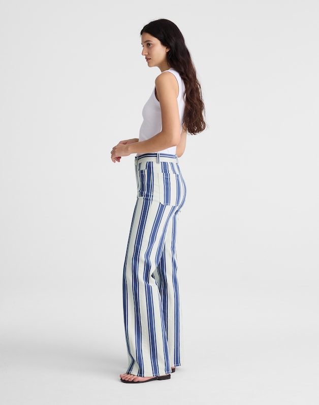 The Short Emmy Wide-Leg Pant WATERFALL STRIPE