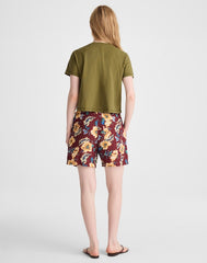 Pull-On Drawstring Boardshorts DUSTY MERLOT