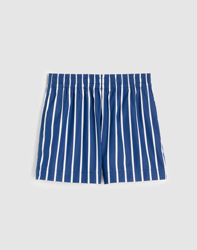 Pull-On Shorts in Poplin COOL NAVY
