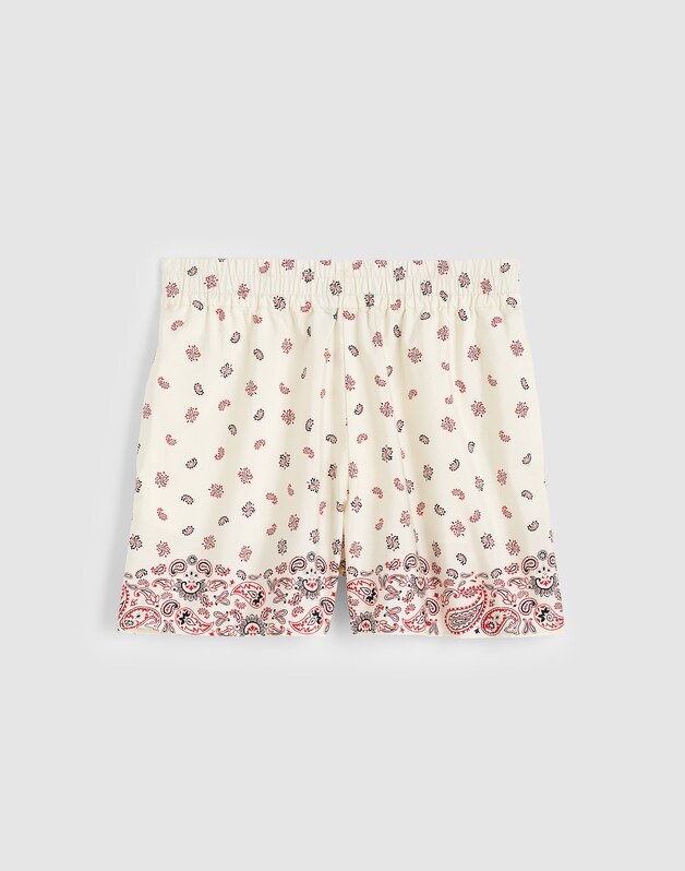 Pull-On Shorts in Poplin VINTAGE IVORY