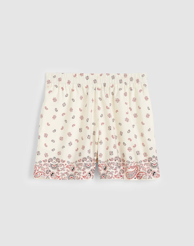 Pull-On Shorts in Poplin VINTAGE IVORY