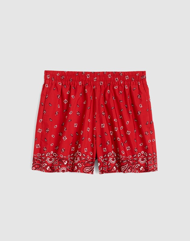 Pull-On Shorts in Poplin CHILI PEPPER