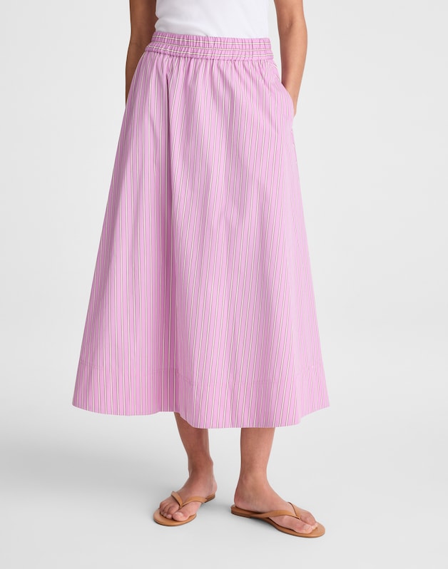 Midi Circle Skirt in Poplin WARM WISTERIA