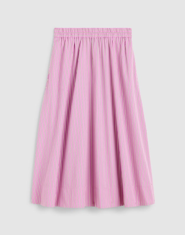 Midi Circle Skirt in Poplin WARM WISTERIA