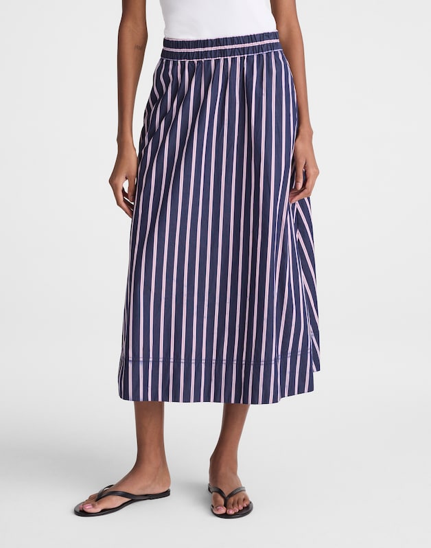 Midi Circle Skirt in Poplin CLASSIC INDIGO