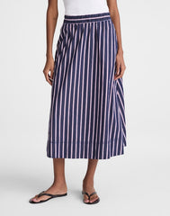 Midi Circle Skirt in Poplin CLASSIC INDIGO