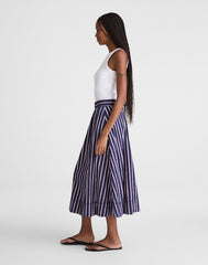 Midi Circle Skirt in Poplin CLASSIC INDIGO