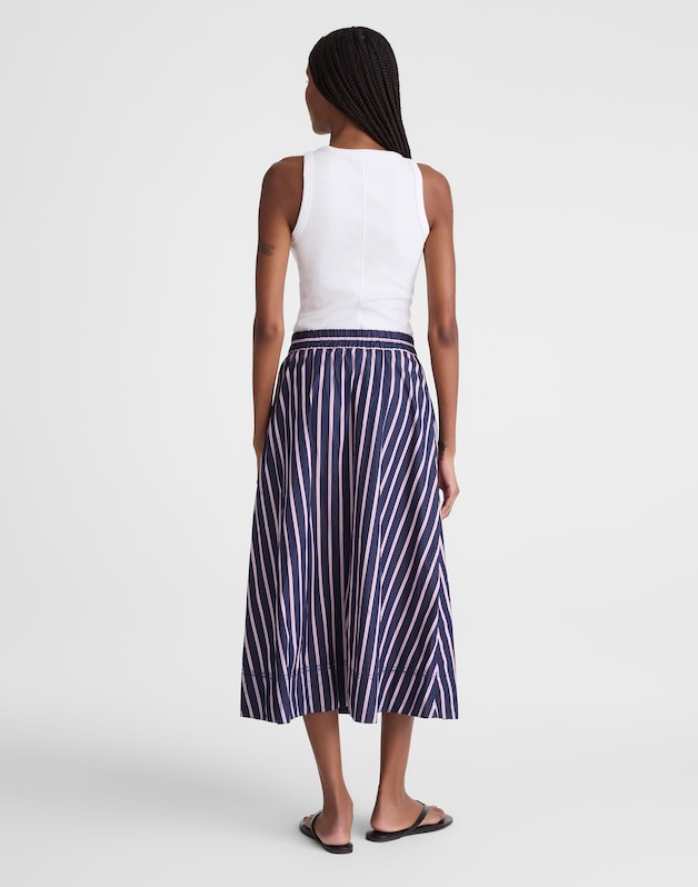 Midi Circle Skirt in Poplin CLASSIC INDIGO