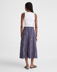 Midi Circle Skirt in Poplin CLASSIC INDIGO