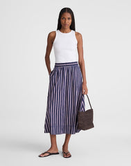 Midi Circle Skirt in Poplin CLASSIC INDIGO
