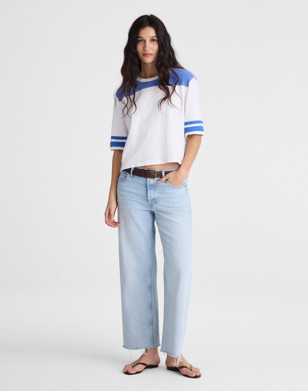 The Relaxed Varsity Tee in Vintage Jersey VARSITY BLUE