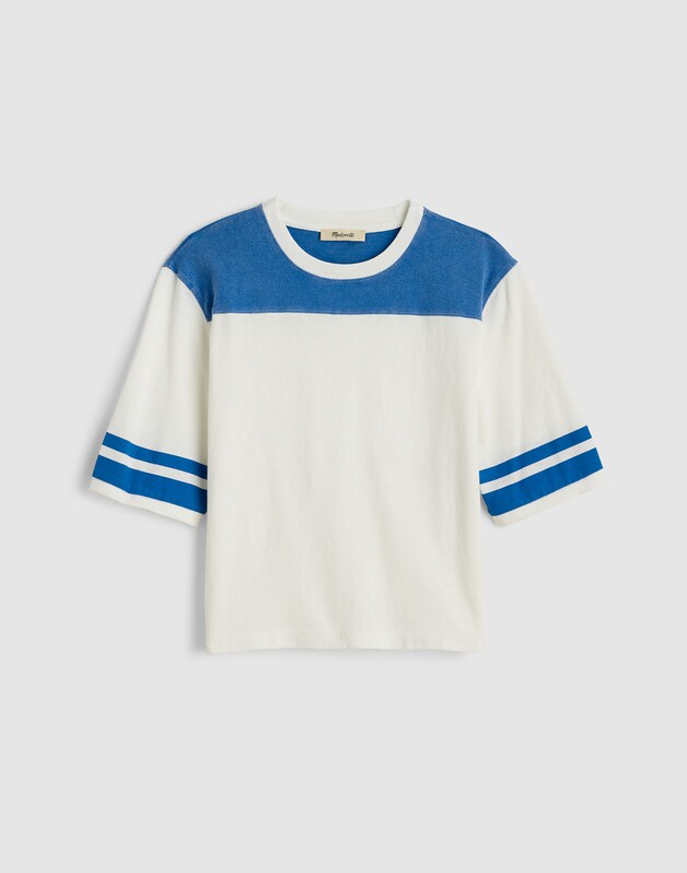 The Relaxed Varsity Tee in Vintage Jersey VARSITY BLUE
