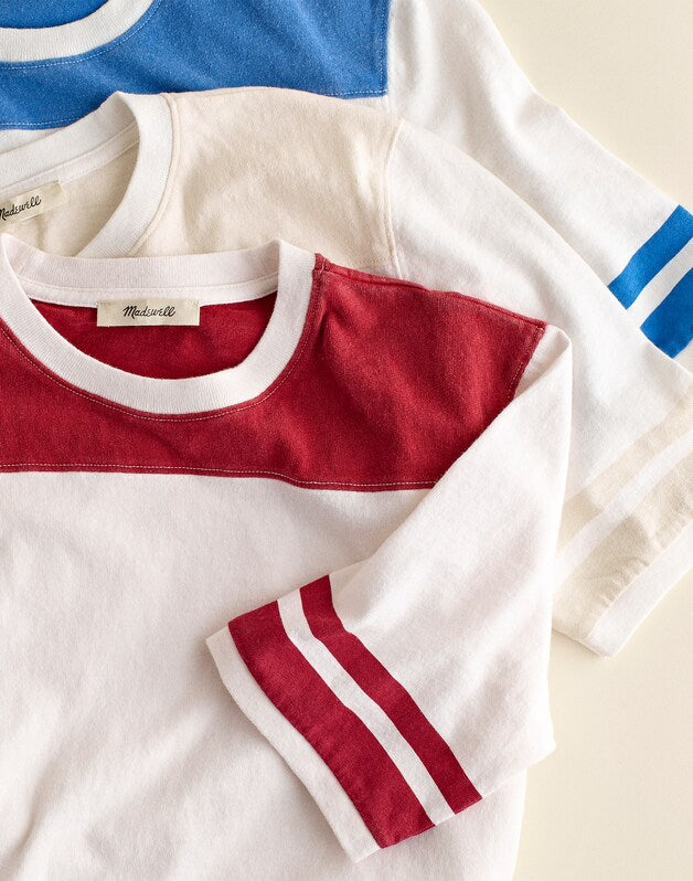 The Relaxed Varsity Tee in Vintage Jersey VARSITY TEE