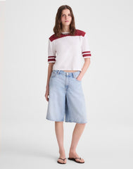 The Relaxed Varsity Tee in Vintage Jersey VARSITY RED