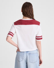 The Relaxed Varsity Tee in Vintage Jersey VARSITY RED