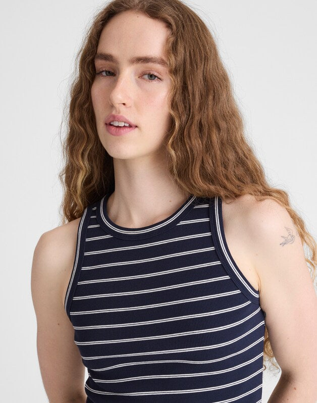 The Essential Tank in Utility Rib CLASSIC NAVY