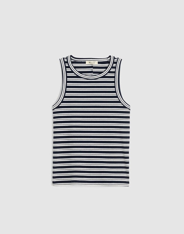 The Essential Tank in Utility Rib NAVY