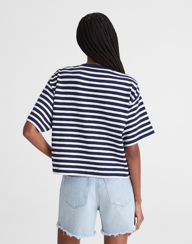 The Easy Crewneck Short-Sleeve Tee NAVY