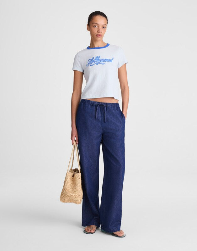 The Relaxed Baby Tee in Vintage Jersey RETRO BLUE