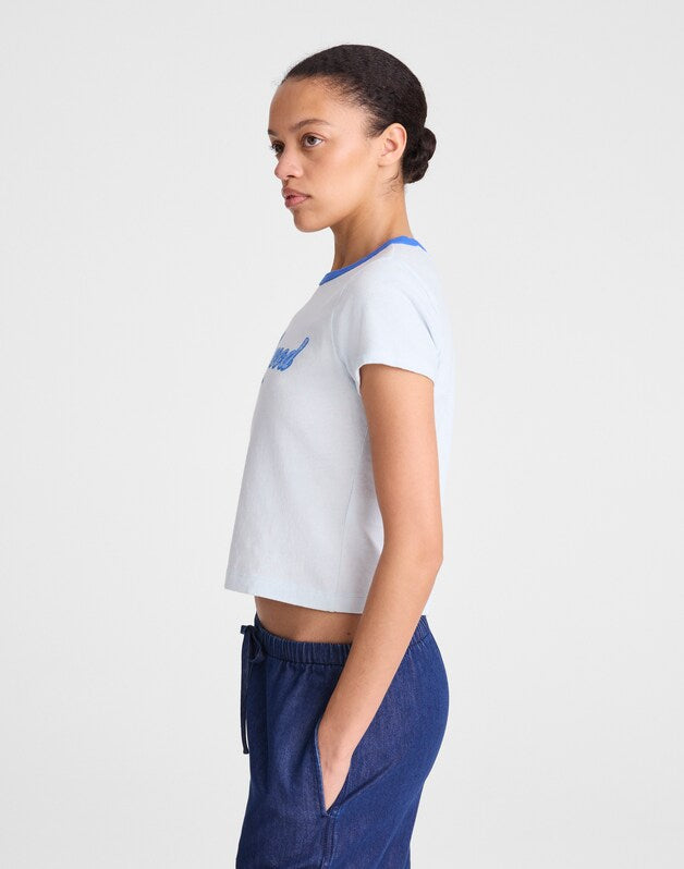The Relaxed Baby Tee in Vintage Jersey RETRO BLUE