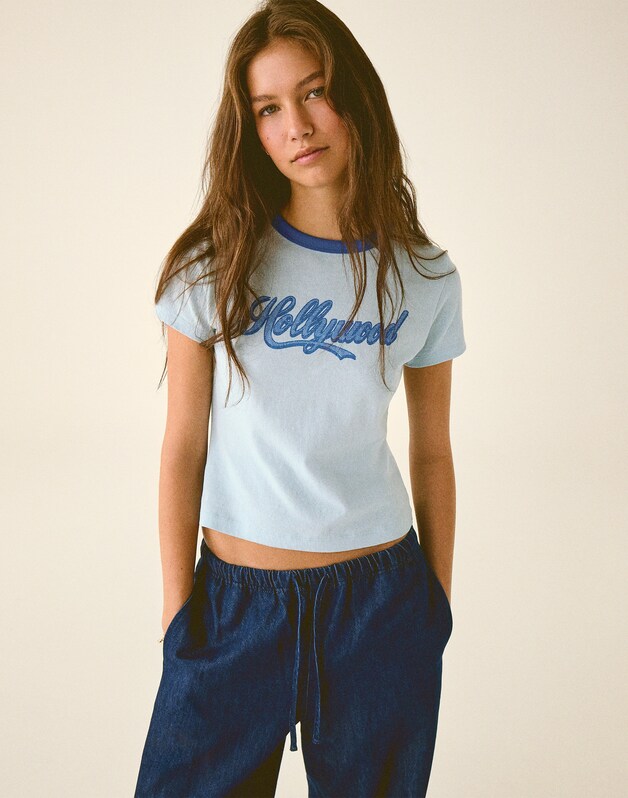 The Relaxed Baby Tee in Vintage Jersey RETRO BLUE