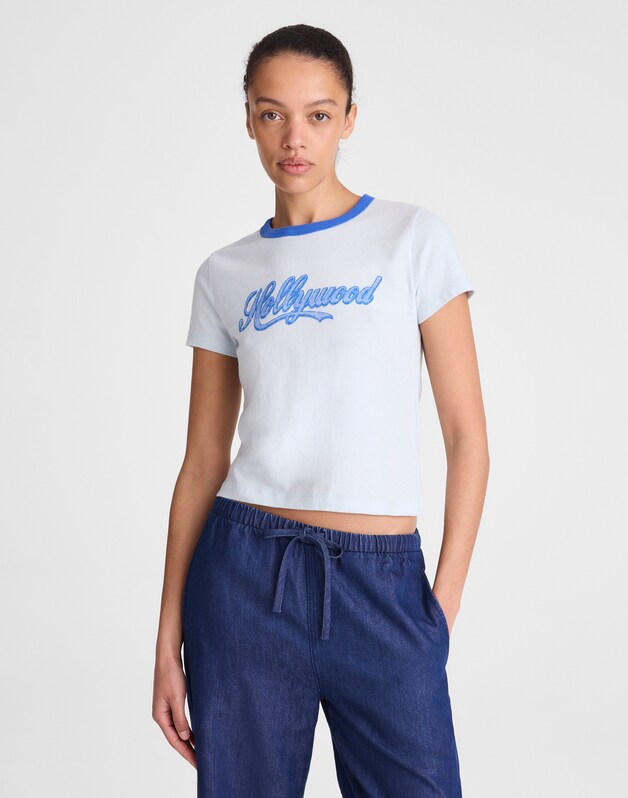 The Relaxed Baby Tee in Vintage Jersey RETRO BLUE