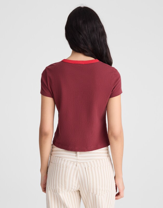 The Relaxed Baby Tee in Vintage Jersey DUSTY MERLOT