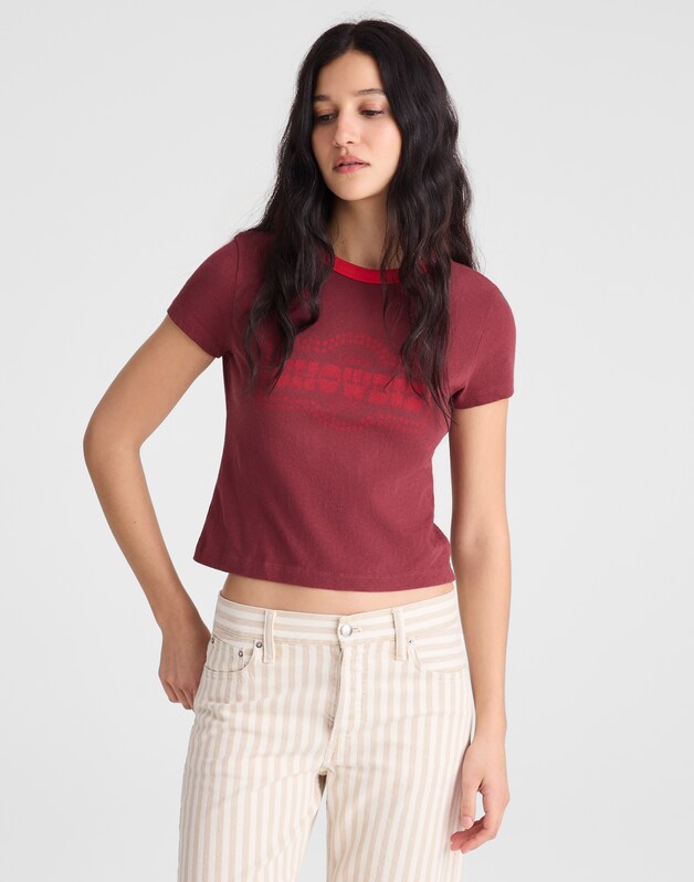 The Relaxed Baby Tee in Vintage Jersey DUSTY MERLOT