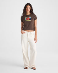 The Relaxed Baby Tee in Vintage Jersey TROPICAL GRAPHIC PRINT