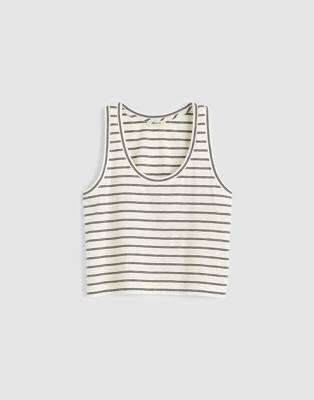 The Easy Crop Scoopneck Tank in Soft Slub LIGHTHOUSE
