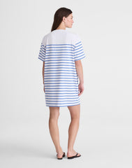 Crewneck Mini T-Shirt Dress RETRO BLUE
