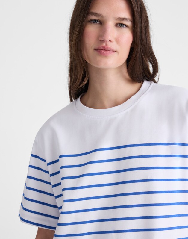 Crewneck Mini T-Shirt Dress RETRO BLUE