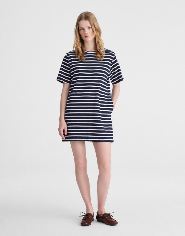 Crewneck Mini T-Shirt Dress NAVY