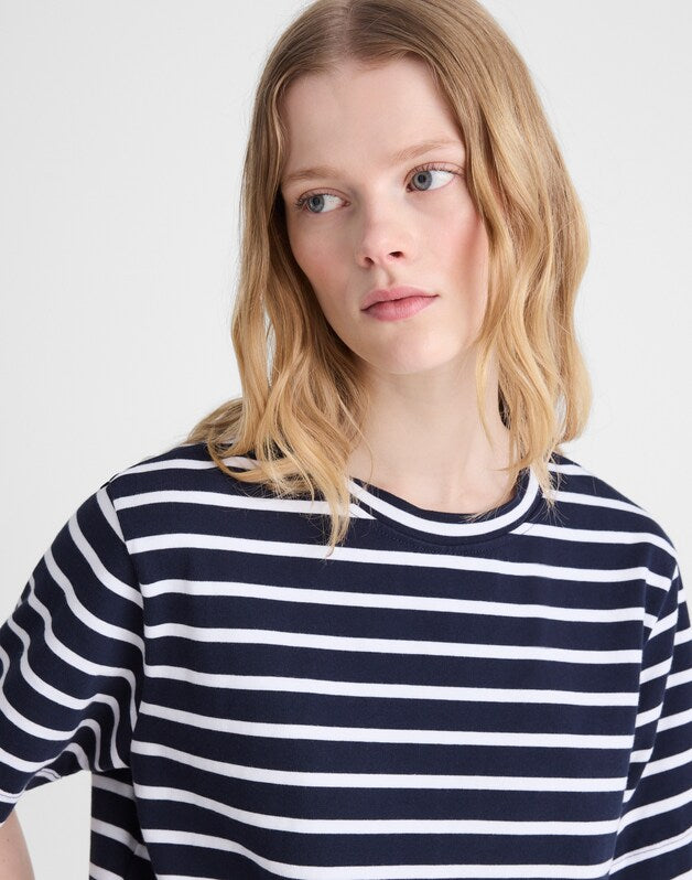 Crewneck Mini T-Shirt Dress NAVY