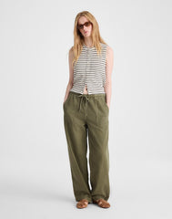 Textured-Knit  Button-Front Shell Top IVORY AND BLACK TUCK STITCH