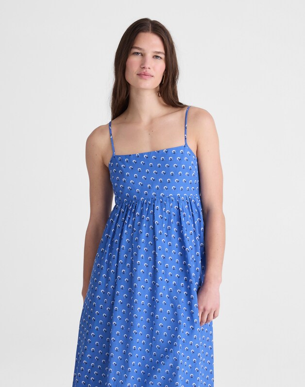 Empire-Waist Midi Dress RETRO BLUE