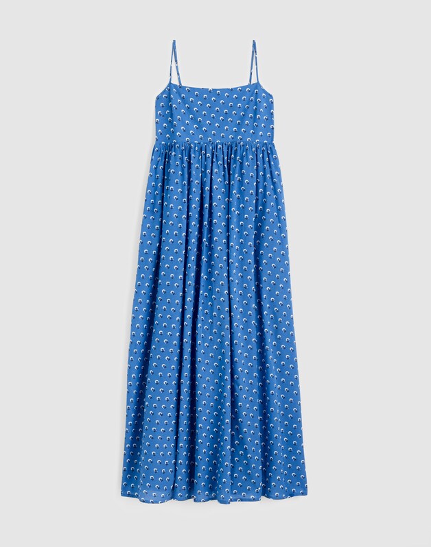 Empire-Waist Midi Dress RETRO BLUE