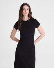 The '90s Crewneck Maxi T-Shirt Dress JET BLACK