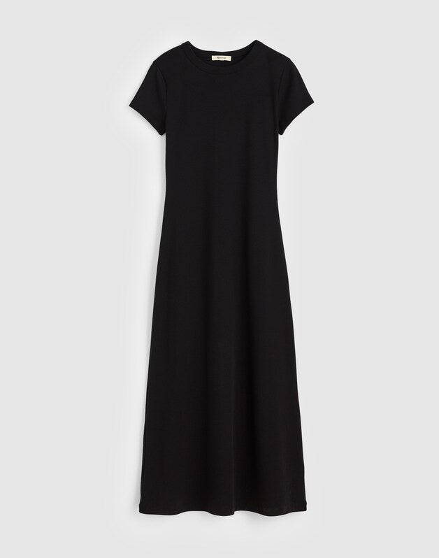 The '90s Crewneck Maxi T-Shirt Dress JET BLACK