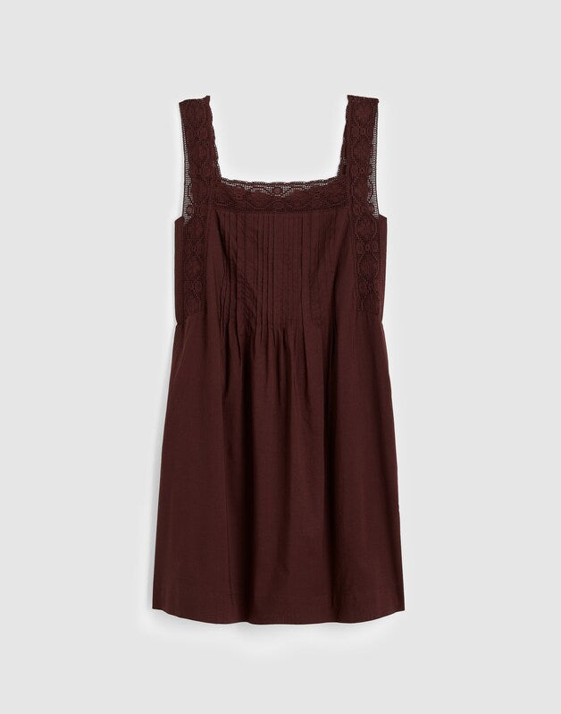 The Sophie Mini Dress BURNT COCOA