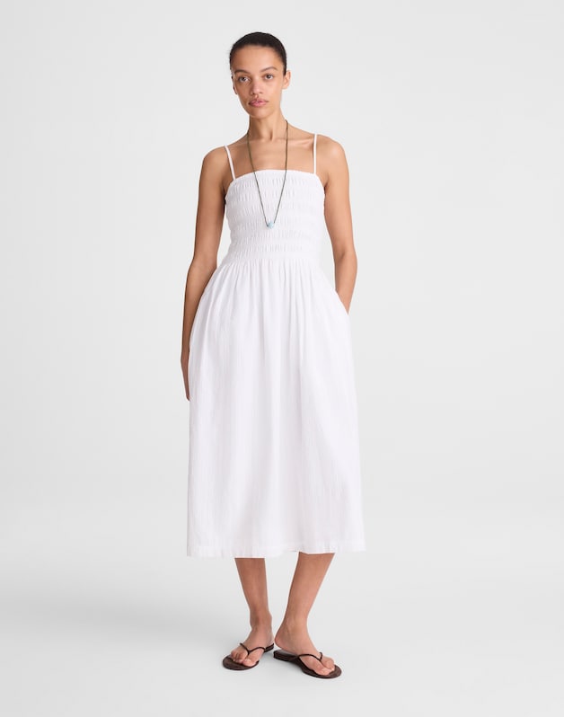 The Peyton Midi Dress WHITE